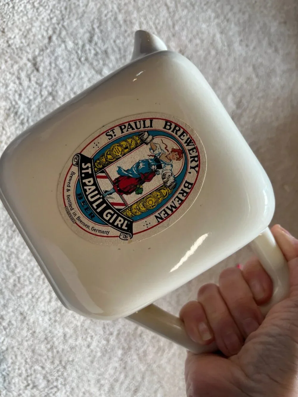 Vintage St Pauli Girl Beer Pitcher